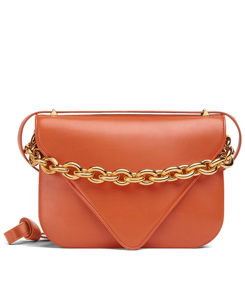 Bottega Veneta Mount Leather Envelope Bag Orange